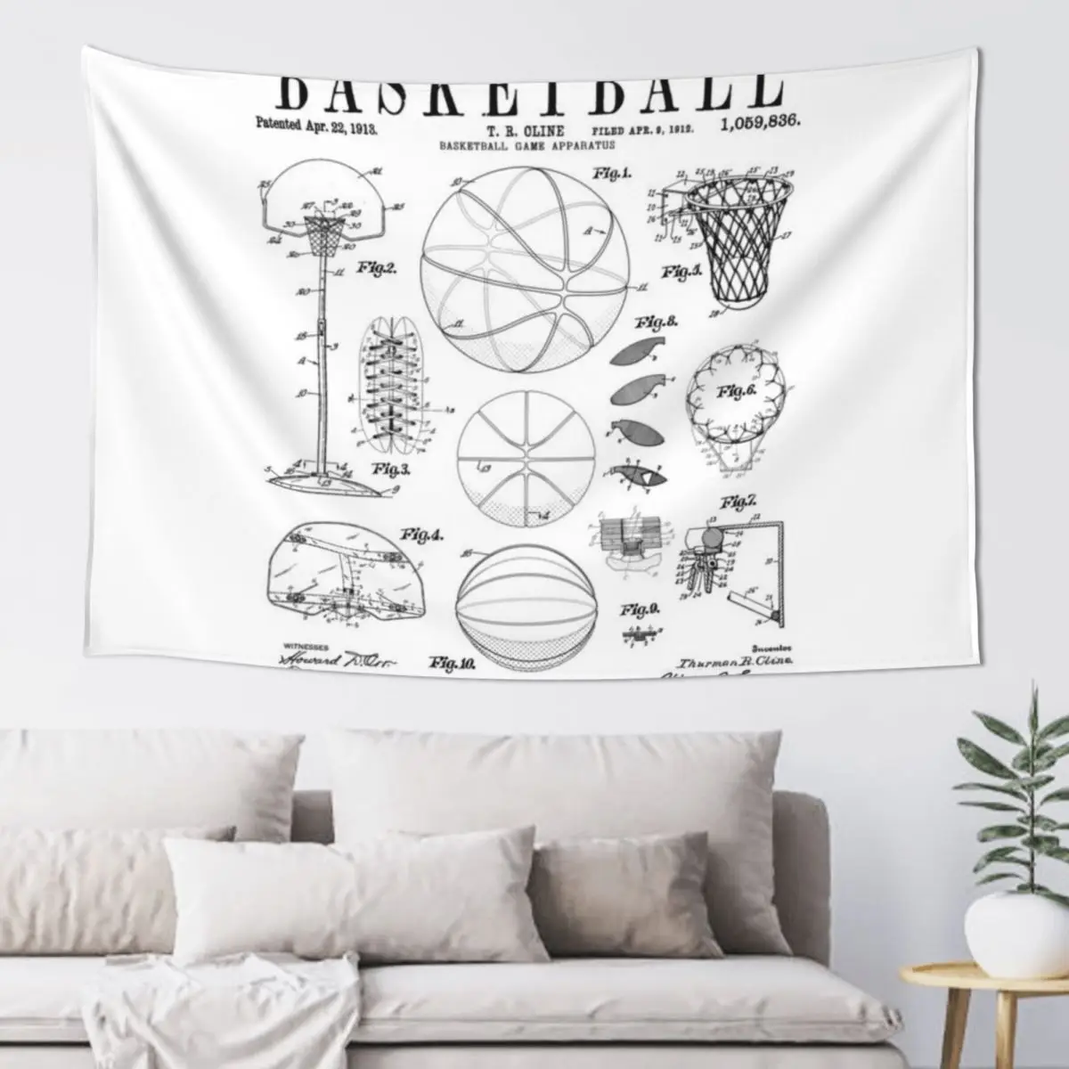 Basketball Old Vintage Patent Drawing Print Tapestry On The Wall Wall Decor Tapestry
Basketball Old Vintage Patent Drawing Print Tapestry On The Wall Wall Decor Tapestry