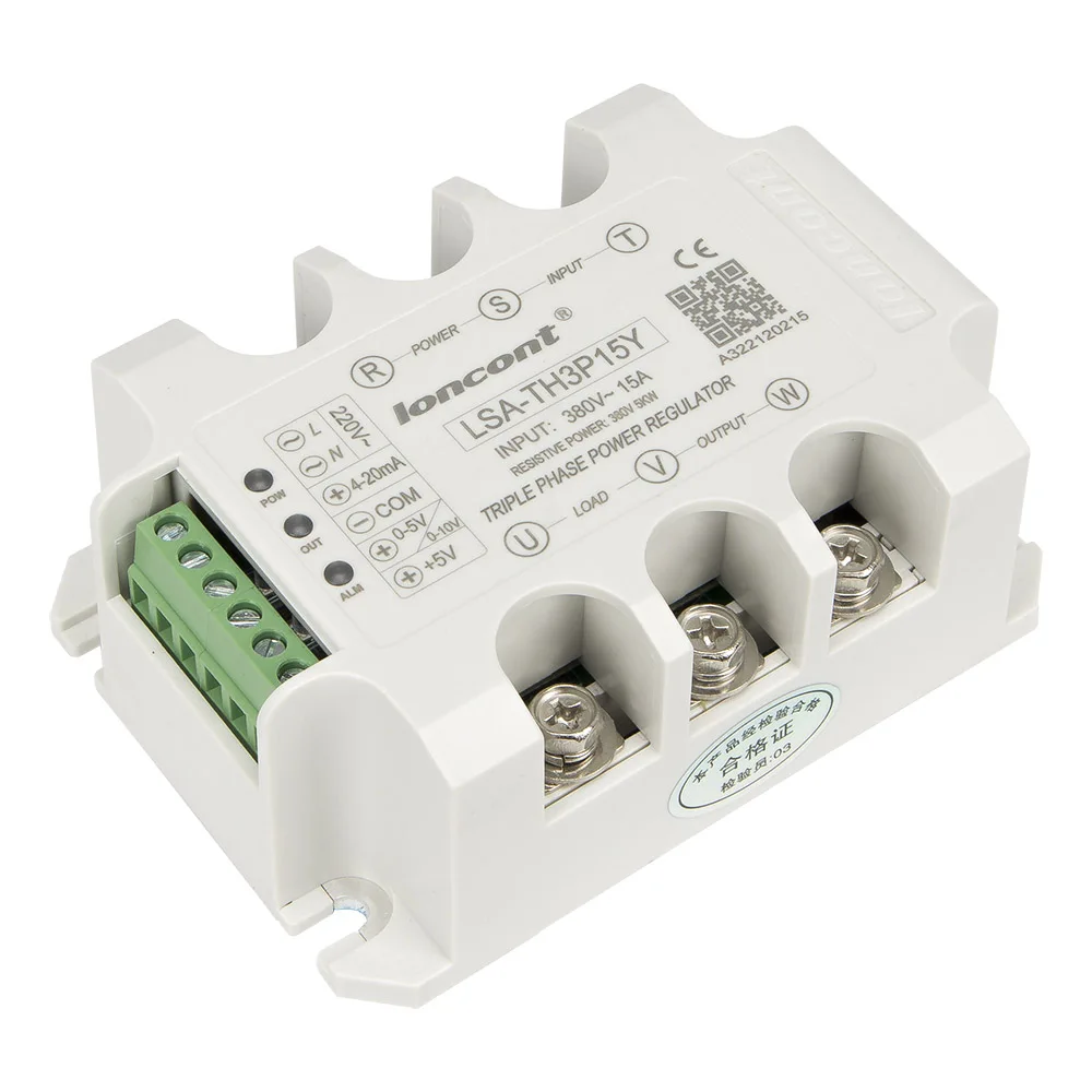 LSA-TH3P15Y three phase AC 15A 380V solid state voltage regulator / power regulator module
LSA-TH3P15Y three phase AC 15A 380V solid state voltage regulator / power regulator module