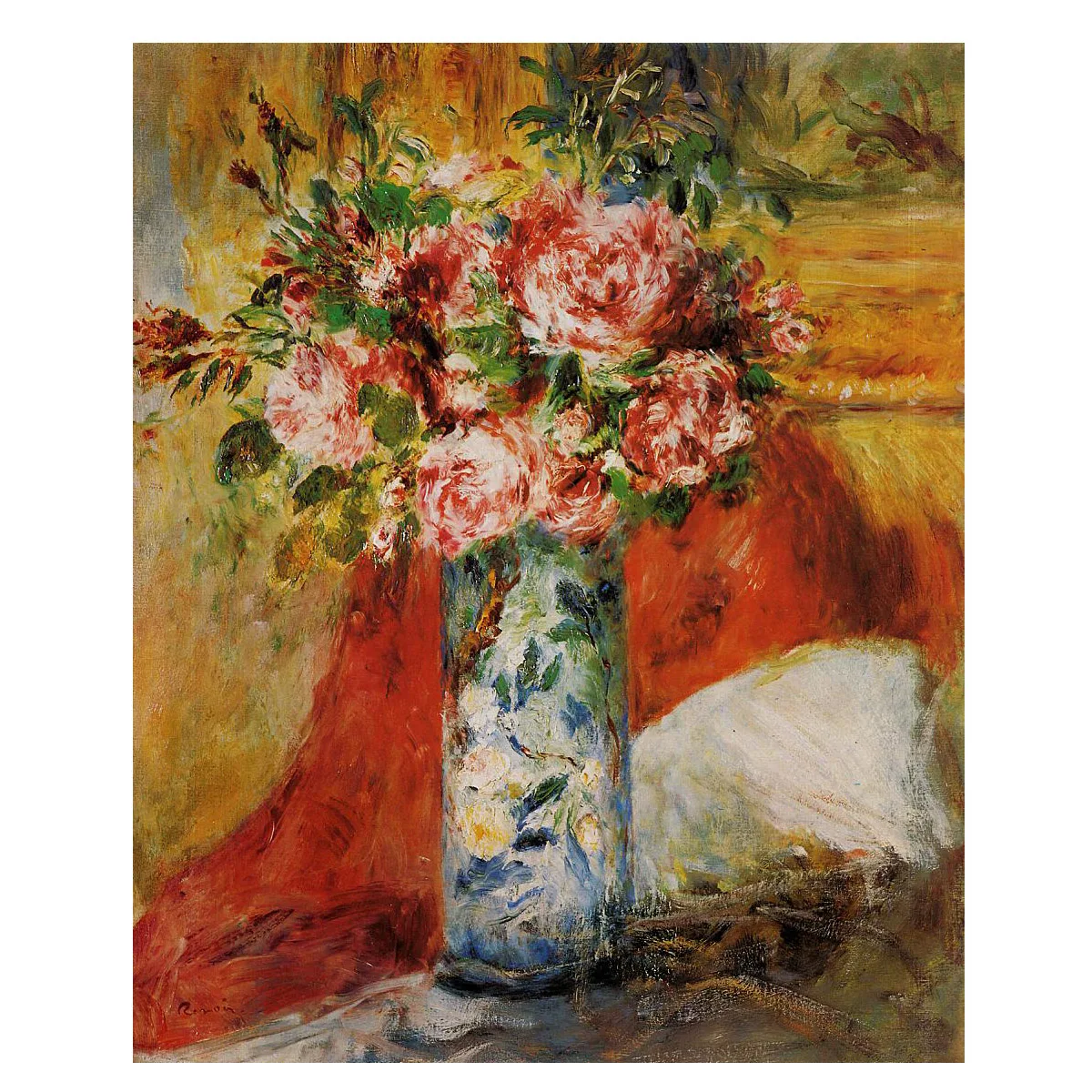 Hand painted famous oil painting reproduction of Roses in a Vase by Pierre-Auguste Renoir flower oil painting home wall art
Hand painted famous oil painting reproduction of Roses in a Vase by Pierre-Auguste Renoir flower oil painting home wall art