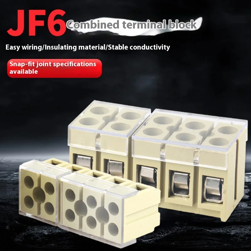 JF6 Terminal Block 2.5/4/6/10 Square Combined Splicing Screw Type Docking Two-in Two-out Wiring Posts 
JF6 Terminal Block 2.5/4/6/10 Square Combined Splicing Screw Type Docking Two-in Two-out Wiring Posts