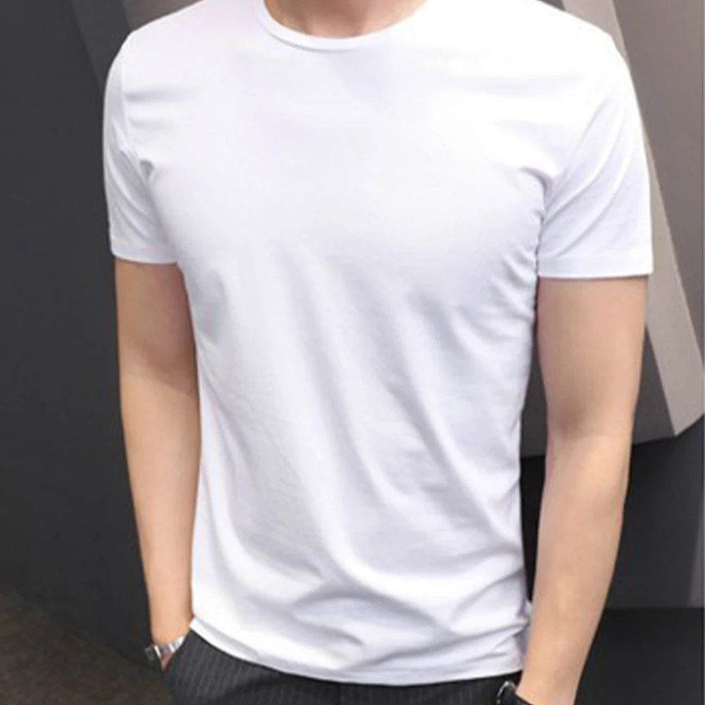 Basic Men T-shirt Solid Color Top Plus Size Polyester Pullover Short Sleeve Slim Fit Undershirt Bottoming Shirt
Basic Men T-shirt Solid Color Top Plus Size Polyester Pullover Short Sleeve Slim Fit Undershirt Bottoming Shirt