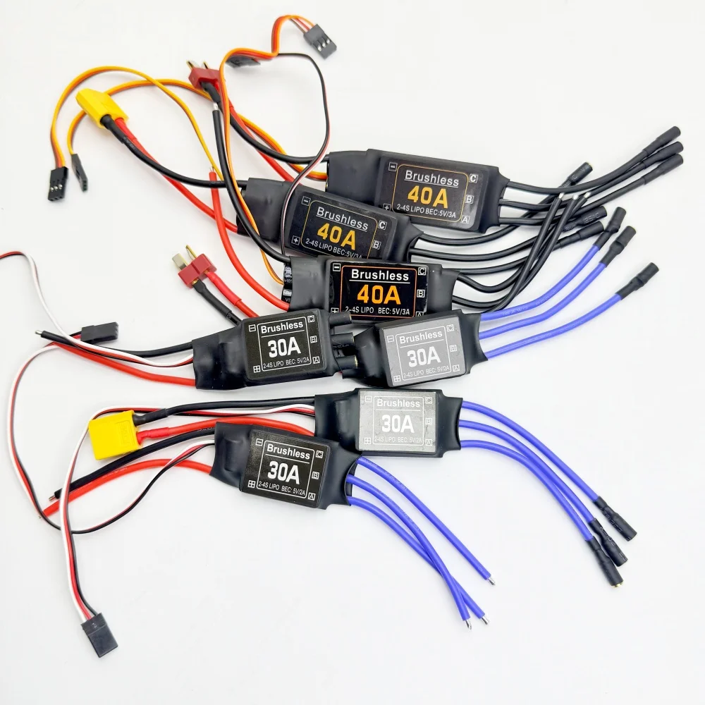 30A/40A Brushless ESC Speed Controller Motor XT60 2-4S With 5V 3A UBEC RC FPV Quadcopter RC Airplanes Helicopter F450 F550 S500
30A/40A Brushless ESC Speed Controller Motor XT60 2-4S With 5V 3A UBEC RC FPV Quadcopter RC Airplanes Helicopter F450 F550 S500