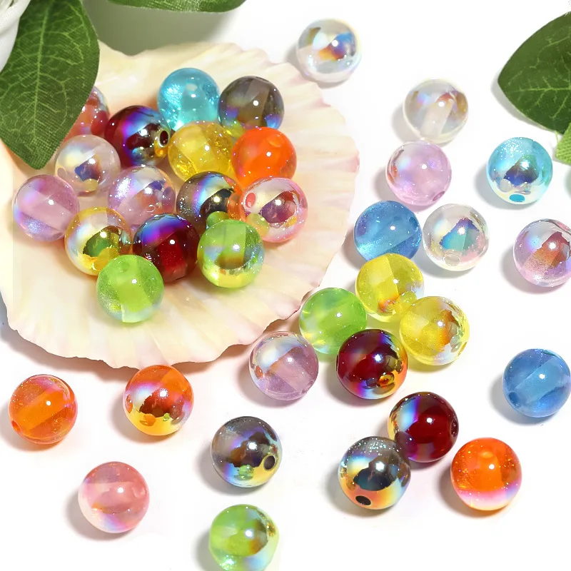 100PCS 10mm High Brightness Plated Color Fine Sparkling Round Beads Acrylic Through Hole Beads DIY Jewelry Keychain Accessories
100PCS 10mm High Brightness Plated Color Fine Sparkling Round Beads Acrylic Through Hole Beads DIY Jewelry Keychain Accessories