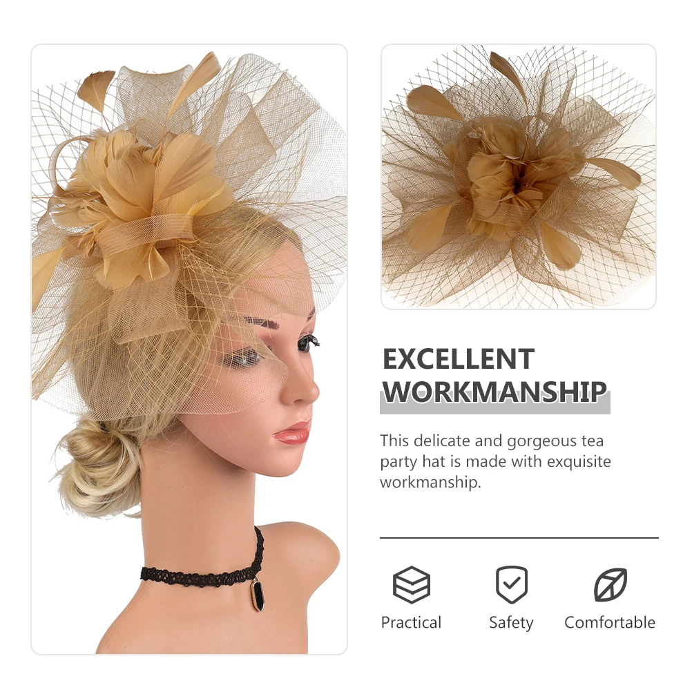 Hairband Mesh Bride Hat Women's Hats & Caps Wedding Dress Tea Party Accessories for 
Hairband Mesh Bride Hat Women's Hats & Caps Wedding Dress Tea Party Accessories for