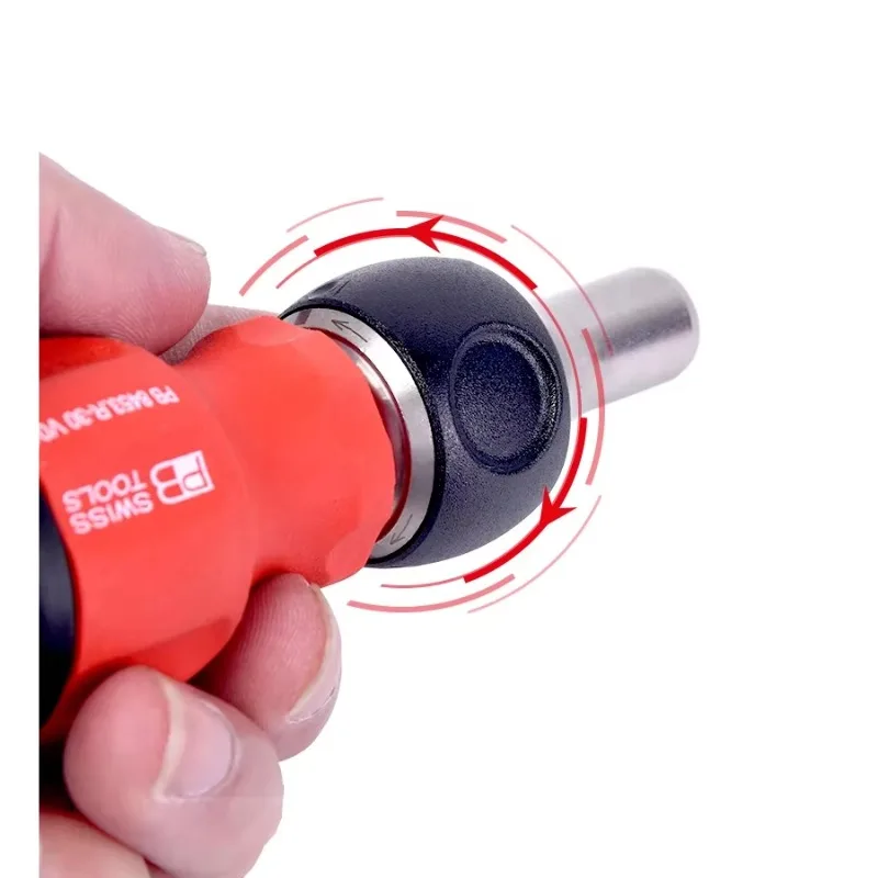 PB SWISS TOOLS Портативная отвертка-трещотка с магнитной рукояткой 1/4 дюйма, быстросменная, с короткой ручкой, серия PB 8453
PB SWISS TOOLS Портативная отвертка-трещотка с магнитной рукояткой 1/4 дюйма, быстросменная, с короткой ручкой, серия PB 8453