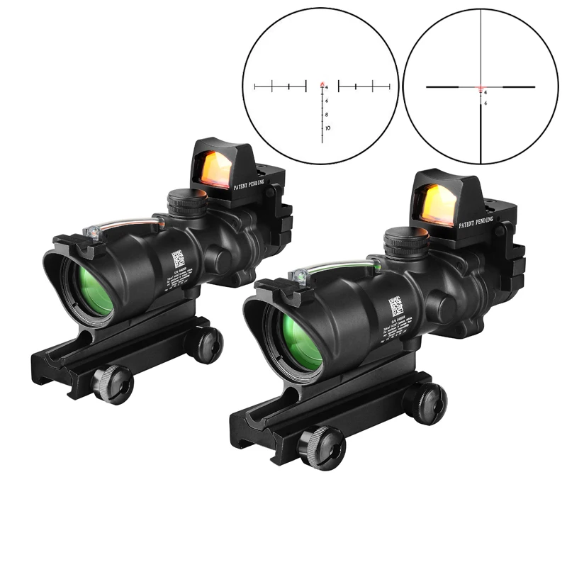 4X32 Real Fiber Optics Red Dot Illuminated Chevron Glass Etched Reticle Tactical Optical Scope Hunting Optic Sight
4X32 Real Fiber Optics Red Dot Illuminated Chevron Glass Etched Reticle Tactical Optical Scope Hunting Optic Sight