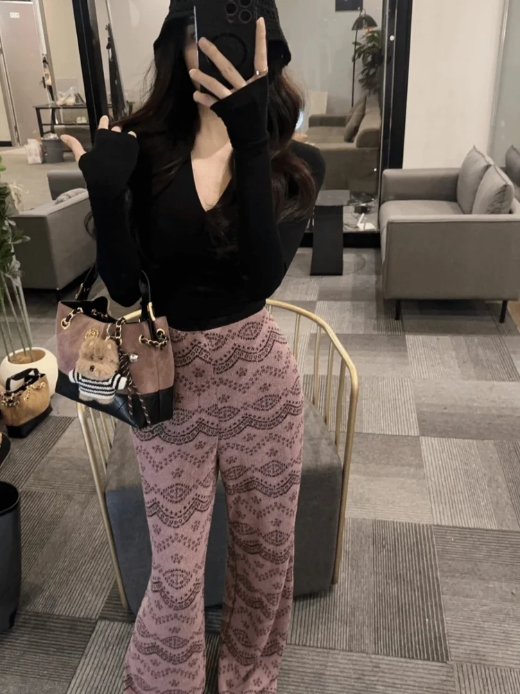 Women's Casual Long Sve Slim Fit Top And Pants Set Vintage High Waist Trousers Comfortable Breathable Faionable Autumn Wear
Women's Casual Long Sve Slim Fit Top And Pants Set Vintage High Waist Trousers Comfortable Breathable Faionable Autumn Wear