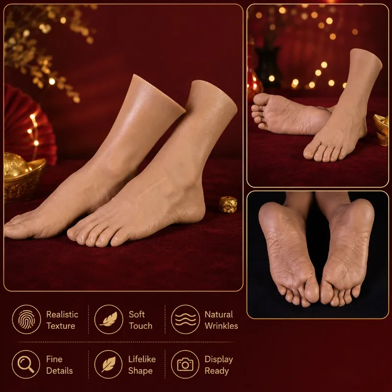Large Size Realistic Male Tpe Silicone Foot Model Fake Nail Art Mannequin Feet Fetish for Shoes Socks Jewelry Display 27cm 46
Large Size Realistic Male Tpe Silicone Foot Model Fake Nail Art Mannequin Feet Fetish for Shoes Socks Jewelry Display 27cm 46