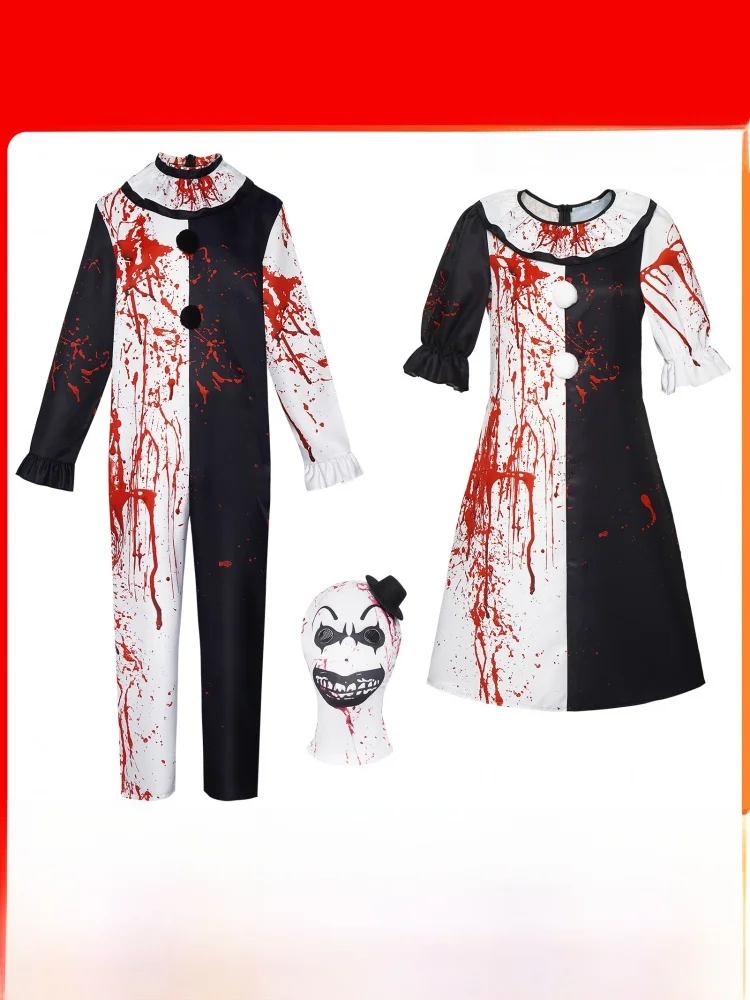 Halloween Clown Costume Blood Splatter Effect Stage Performance Outfit Unisex Elegant Fashionable Theatrical Costume
Halloween Clown Costume Blood Splatter Effect Stage Performance Outfit Unisex Elegant Fashionable Theatrical Costume