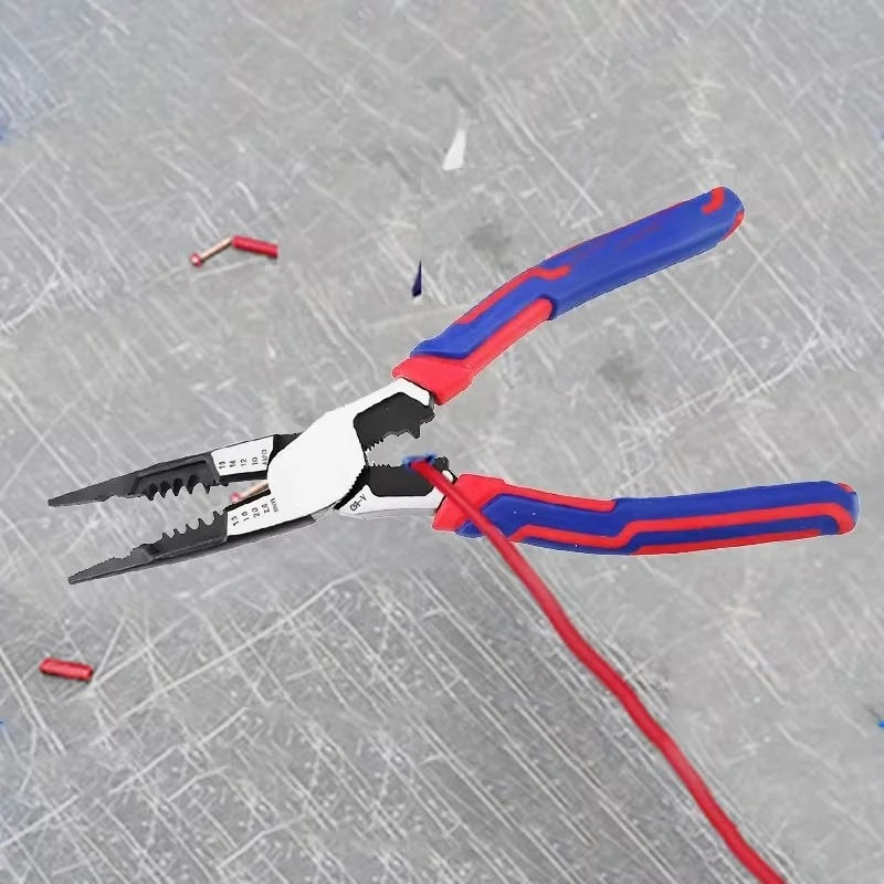 8-inch Multifunctional Pointed Nose Pliers for Electricians To Strip and Press Wires, Cable Pliers
8-inch Multifunctional Pointed Nose Pliers for Electricians To Strip and Press Wires, Cable Pliers