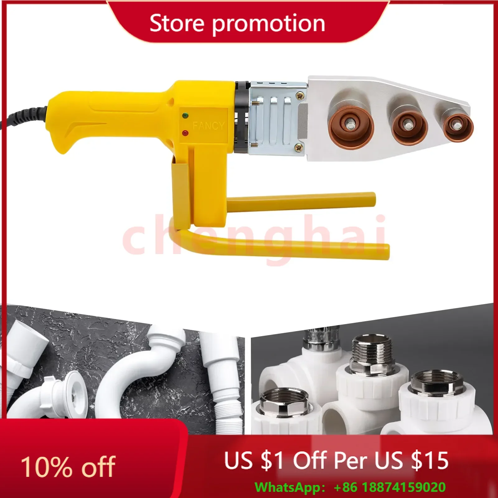20-32mm Constant Temperature Pipeline Welding Machine ABS Aluminum Alloy Iron 800w Cold and Hot Water Pipelines PPR PB PE
20-32mm Constant Temperature Pipeline Welding Machine ABS Aluminum Alloy Iron 800w Cold and Hot Water Pipelines PPR PB PE