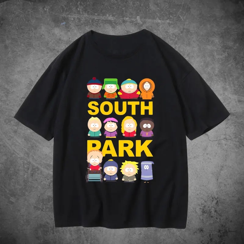 South Park Characters Est.1997 Graphic Print T-shirt New Fashion Casual Cheap Material Polyester O-Neck Camisa Cute Fun Clothes
South Park Characters Est.1997 Graphic Print T-shirt New Fashion Casual Cheap Material Polyester O-Neck Camisa Cute Fun Clothes