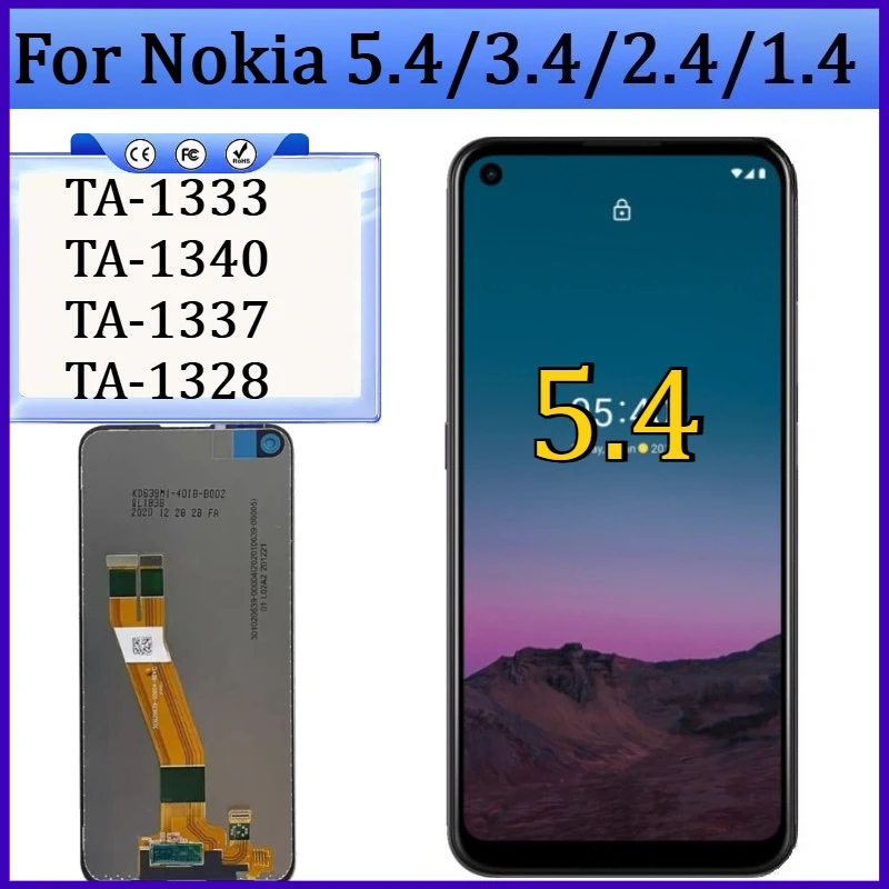 New TFT Lcd for Nokia 3.4 Lcd for Nokia 5.4 Screen TA-1333/1340/1337/1328/2.4/5.4/1.4 Lcd Display Touch Screen NO Frame
New TFT Lcd for Nokia 3.4 Lcd for Nokia 5.4 Screen TA-1333/1340/1337/1328/2.4/5.4/1.4 Lcd Display Touch Screen NO Frame