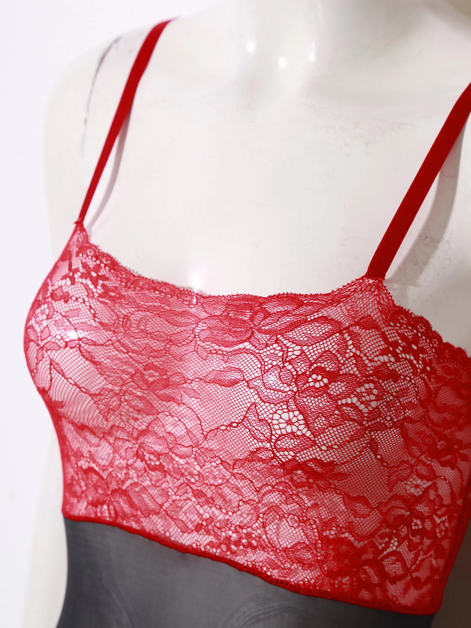 Womens Glossy Sheer Lingerie Costumes See Through Floral Lace Spliced Footed Bodysuit and Long Sleeve Crop Top 2-piece Nightwear
Womens Glossy Sheer Lingerie Costumes See Through Floral Lace Spliced Footed Bodysuit and Long Sleeve Crop Top 2-piece Nightwear