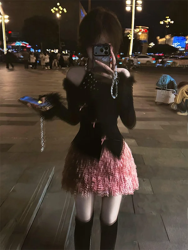 Sweet Student Pure Desire Shoulder Bared Small Audience Design Slimming Asymmetrical Long Sleeve Top Short Skirt Two Piece Set
Sweet Student Pure Desire Shoulder Bared Small Audience Design Slimming Asymmetrical Long Sleeve Top Short Skirt Two Piece Set