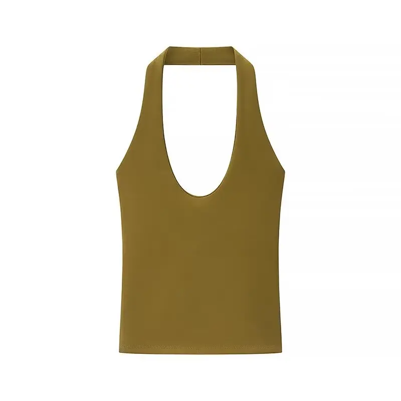 Women's Summer New Fashion Tops Solid Halter Neck Sleeveless Backless Cubic Top Female Sexy Slim Short Top 4 Color
Women's Summer New Fashion Tops Solid Halter Neck Sleeveless Backless Cubic Top Female Sexy Slim Short Top 4 Color