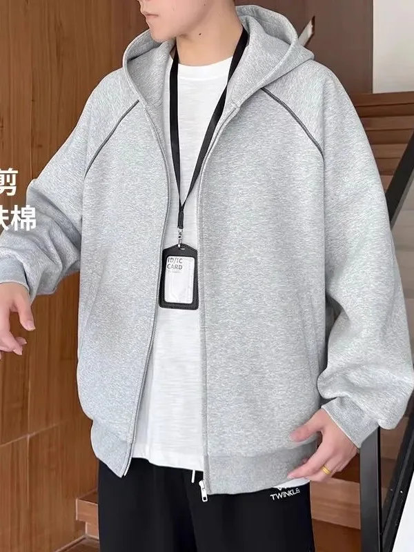 Heavyweight Hooded Sweatirt Men's Autumn Winter New Loose Casual Versatile Open Cardigan Jaet Trendy Brand Haome Top
Heavyweight Hooded Sweatirt Men's Autumn Winter New Loose Casual Versatile Open Cardigan Jaet Trendy Brand Haome Top