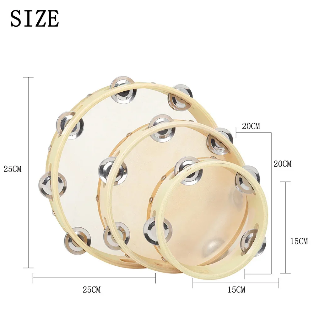 6/8/10 Inch Tambourine Set Solid Wood Sheepskin Hand Held Tambourine Drum Bell for Kids Games Percussion Musical Instrument
6/8/10 Inch Tambourine Set Solid Wood Sheepskin Hand Held Tambourine Drum Bell for Kids Games Percussion Musical Instrument
