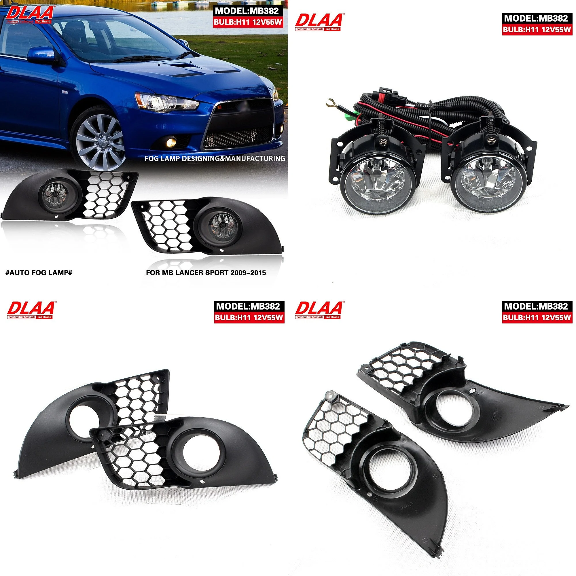 Fits Mitsubishi Lancer 2008 2009 Front Fog Light Assembly DRL Daytime Running Lamp Set
Fits Mitsubishi Lancer 2008 2009 Front Fog Light Assembly DRL Daytime Running Lamp Set