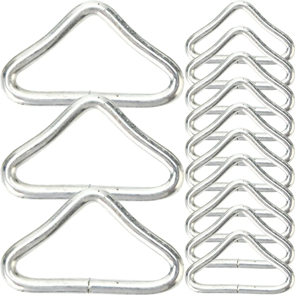 30 Pcs Spring Hooks Triangle Buckles Galvanized Steel Rings for Trampoline Mesh Replacement Portable Durable Accessories
30 Pcs Spring Hooks Triangle Buckles Galvanized Steel Rings for Trampoline Mesh Replacement Portable Durable Accessories