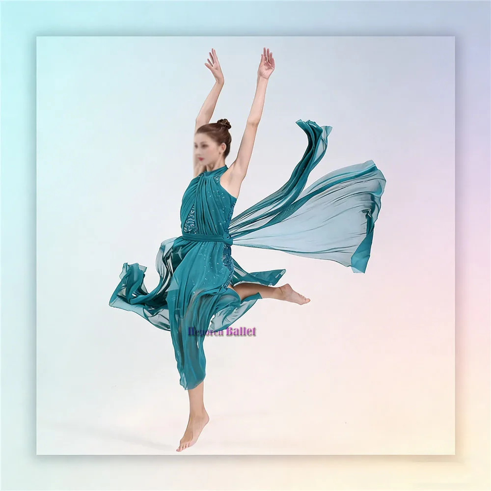 Elegant Dark Green Modern Dance Dress Flowy Sheer Tulle with Sequins & Flowing Sashes for Stage Performance & Contemporary Dance
Elegant Dark Green Modern Dance Dress Flowy Sheer Tulle with Sequins & Flowing Sashes for Stage Performance & Contemporary Dance