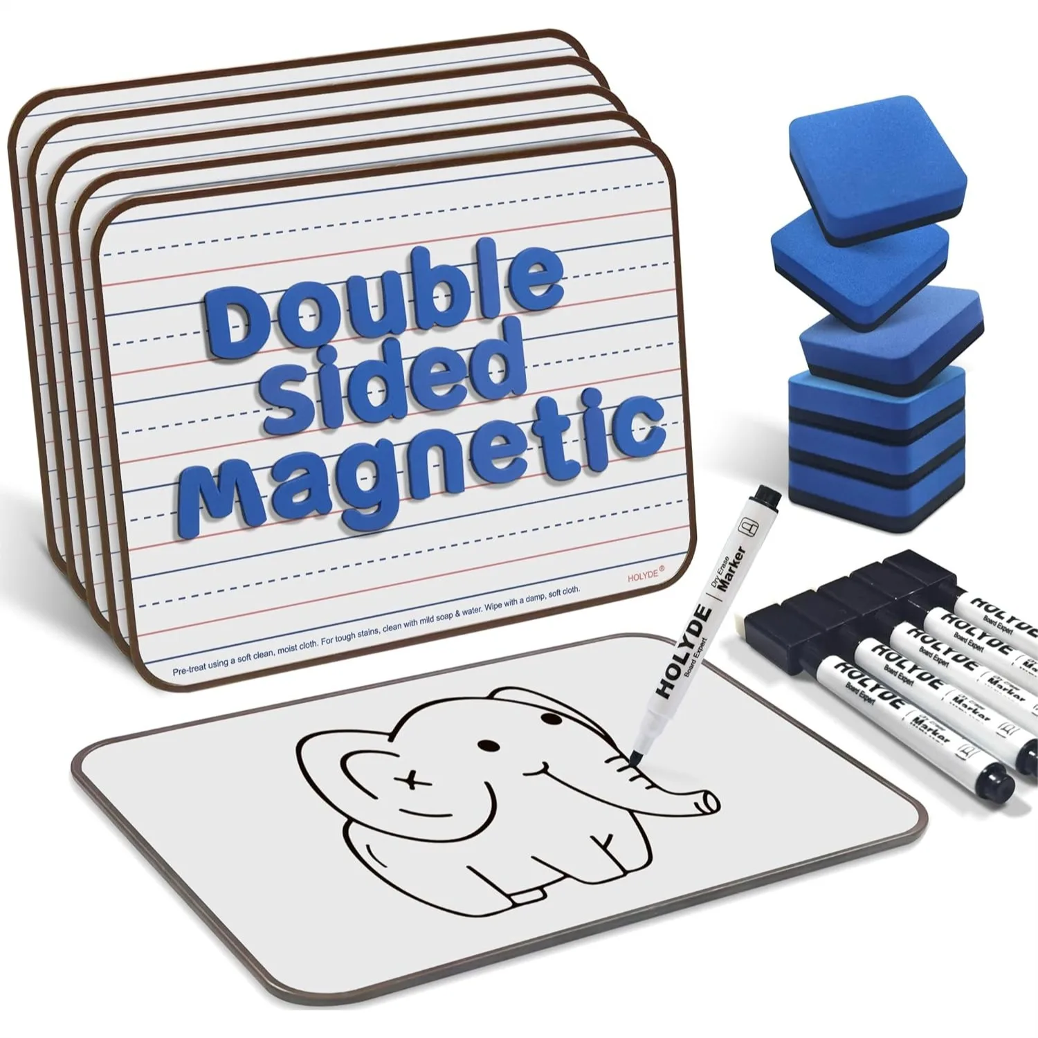 Double Sided Magnetic Small Whiteboards 6 Pack with Lines for Kids Students Classroom
Double Sided Magnetic Small Whiteboards 6 Pack with Lines for Kids Students Classroom