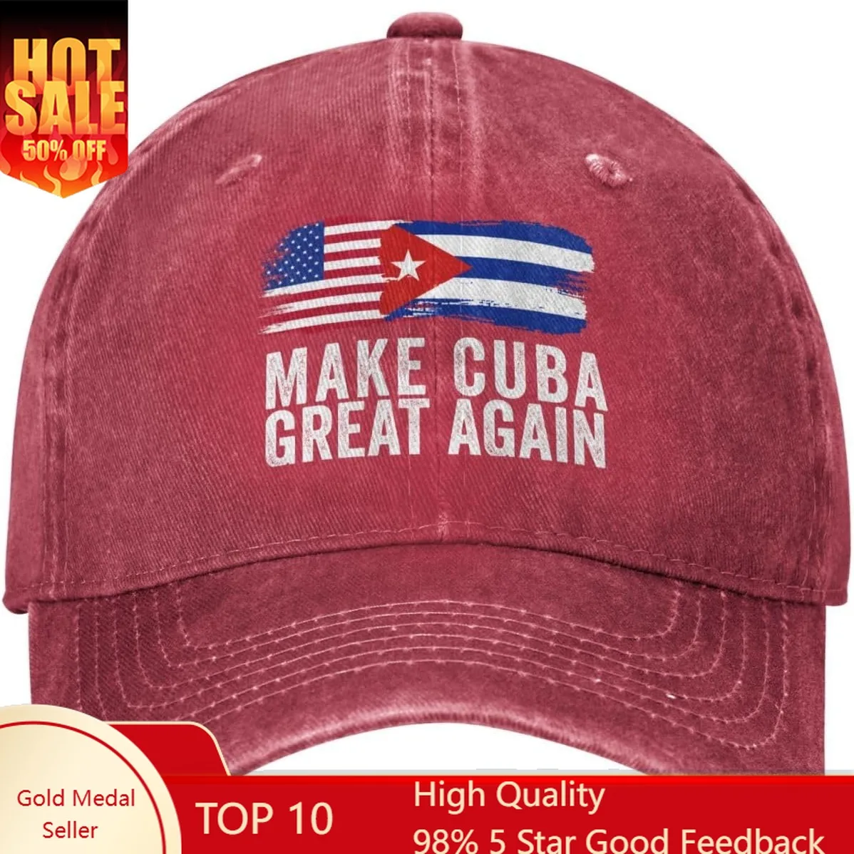 Make Cuba Great Again Hat Cuban Flag Cotton Cap GRET Vintage Retro Hats Man Woman Adult Unisex Outdoor Caps
Make Cuba Great Again Hat Cuban Flag Cotton Cap GRET Vintage Retro Hats Man Woman Adult Unisex Outdoor Caps
