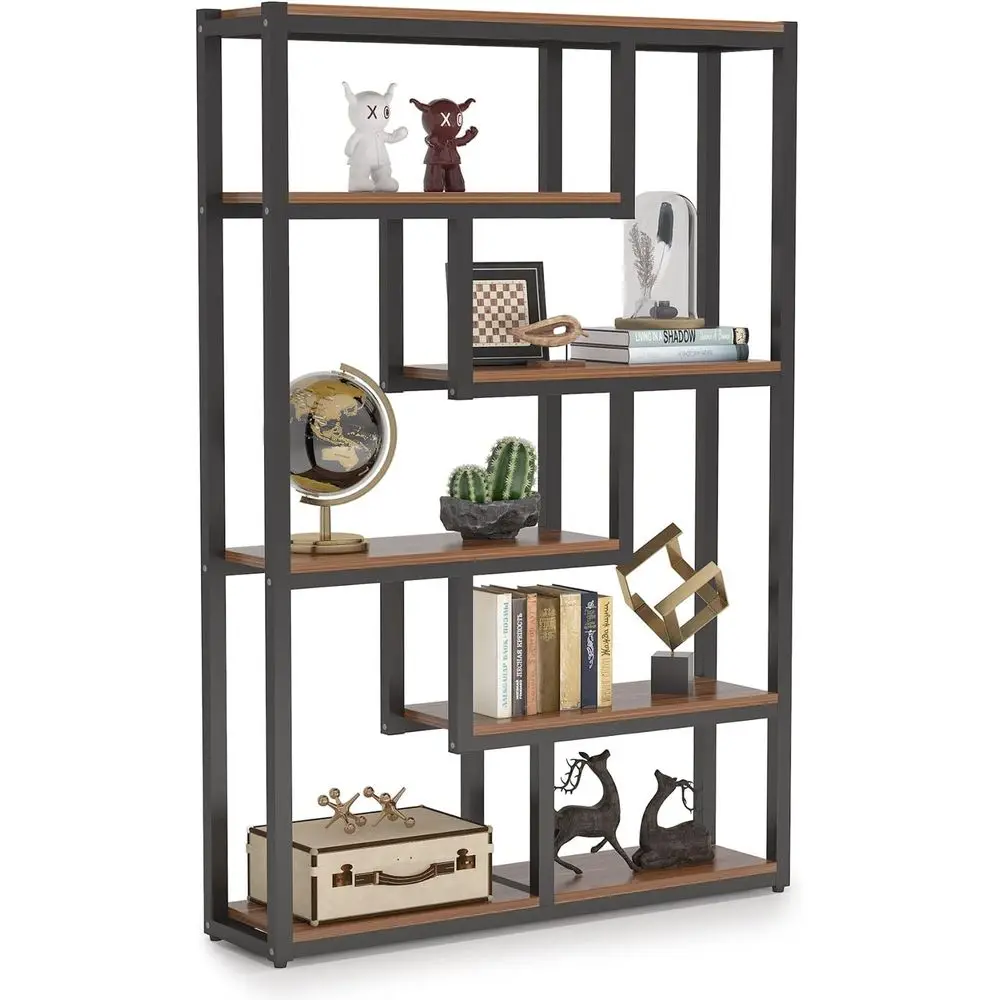 Vintage 69 Etagere Bookcase, Staggered Shelves, Walnut & Black, for Home or Office Storage Display
Vintage 69 Etagere Bookcase, Staggered Shelves, Walnut & Black, for Home or Office Storage Display