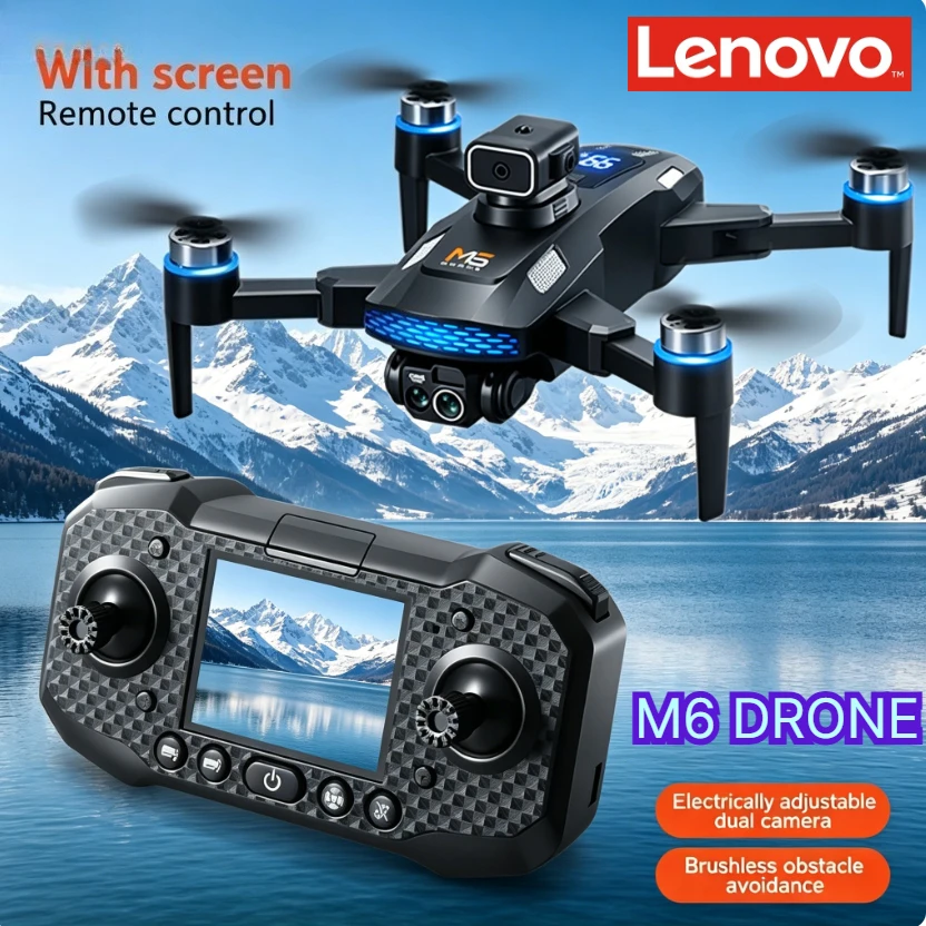 Lenovo M6 GPS Foldable Drone 8K Dual Camera 5G WIFI FPV Brushless Optical Flow Obstacle Avoidance Screen RC Quadcopter Drone
Lenovo M6 GPS Foldable Drone 8K Dual Camera 5G WIFI FPV Brushless Optical Flow Obstacle Avoidance Screen RC Quadcopter Drone