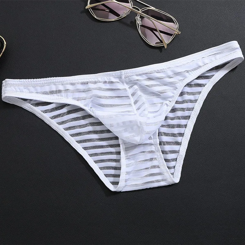 Men's Sexy Brief Underwear Gays Erotic Low Waist U Convex Pouch Tanga Striped Ice Silk Transparent Quick Dry Cool Feel Underpant
Men's Sexy Brief Underwear Gays Erotic Low Waist U Convex Pouch Tanga Striped Ice Silk Transparent Quick Dry Cool Feel Underpant