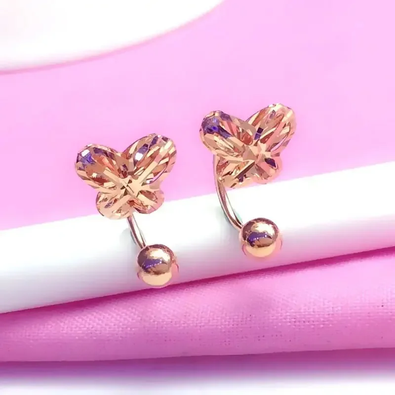 New 585 purple gold butterfly earrings for women sweet and light luxury 14k rose gold U-shaped screw ear studs jewelry
New 585 purple gold butterfly earrings for women sweet and light luxury 14k rose gold U-shaped screw ear studs jewelry