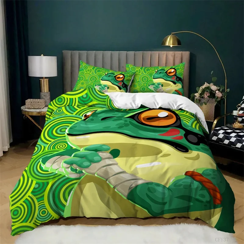 Frog Duvet Cover Set King Size Funny Frog Tropical Amphibian Bedding Set For Kid 3D Tropical Nature Animal Polyester Quilt Cover
Frog Duvet Cover Set King Size Funny Frog Tropical Amphibian Bedding Set For Kid 3D Tropical Nature Animal Polyester Quilt Cover