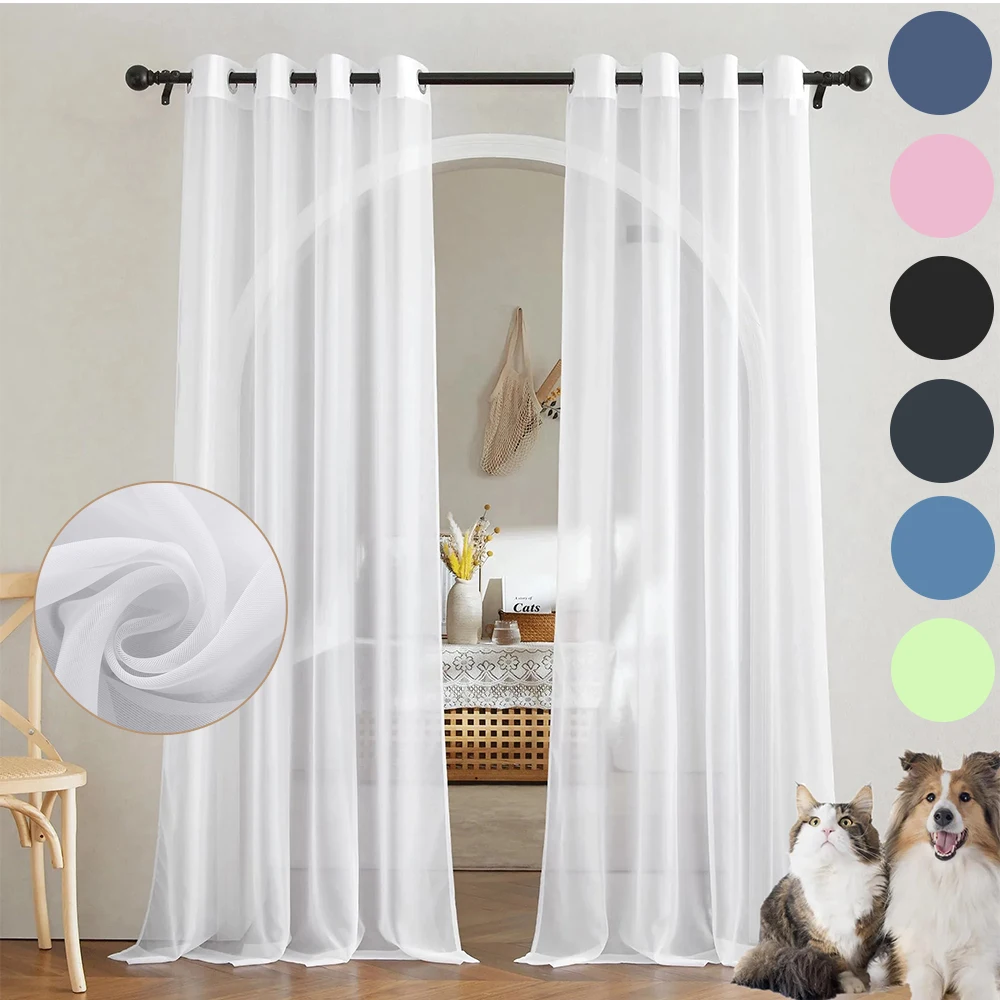 1PC Sheer Curtains for Bedroom Windows Casual Solid Color Yarn Tulle Curtain for Living Room Kitchen Window Treatments Rideaux
1PC Sheer Curtains for Bedroom Windows Casual Solid Color Yarn Tulle Curtain for Living Room Kitchen Window Treatments Rideaux