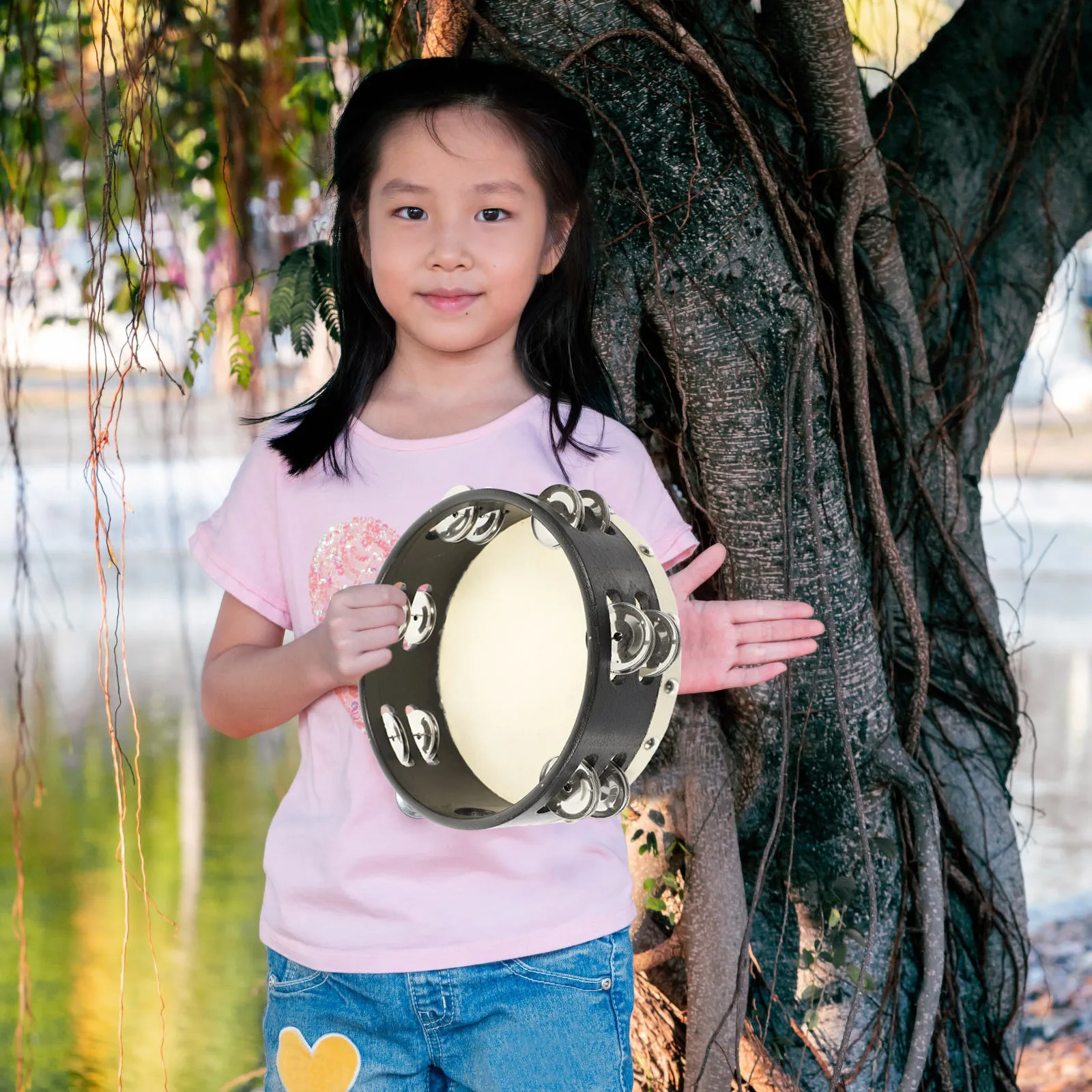 2pcs Hand-rock Tambourine Set Kids Musical Instruments Percussion Wooden Handle Educational Gift Birthday Favors
2pcs Hand-rock Tambourine Set Kids Musical Instruments Percussion Wooden Handle Educational Gift Birthday Favors