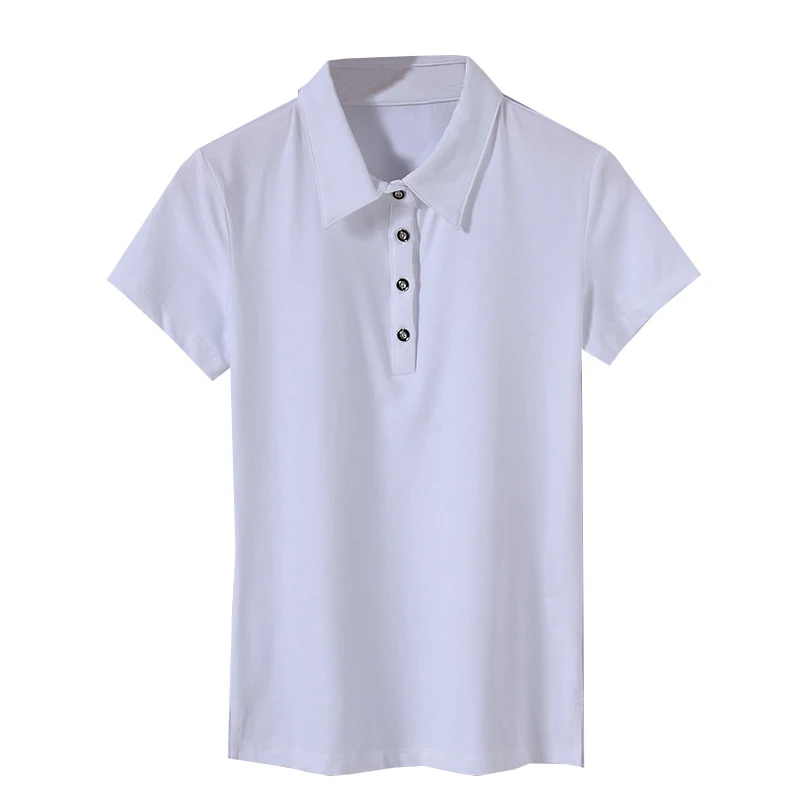 Summer New Simple Solid Color Button Flip Collar Women's T-shirt Casual Slim Fit Short Sleeve Simple Fashion Cotton Top
Summer New Simple Solid Color Button Flip Collar Women's T-shirt Casual Slim Fit Short Sleeve Simple Fashion Cotton Top