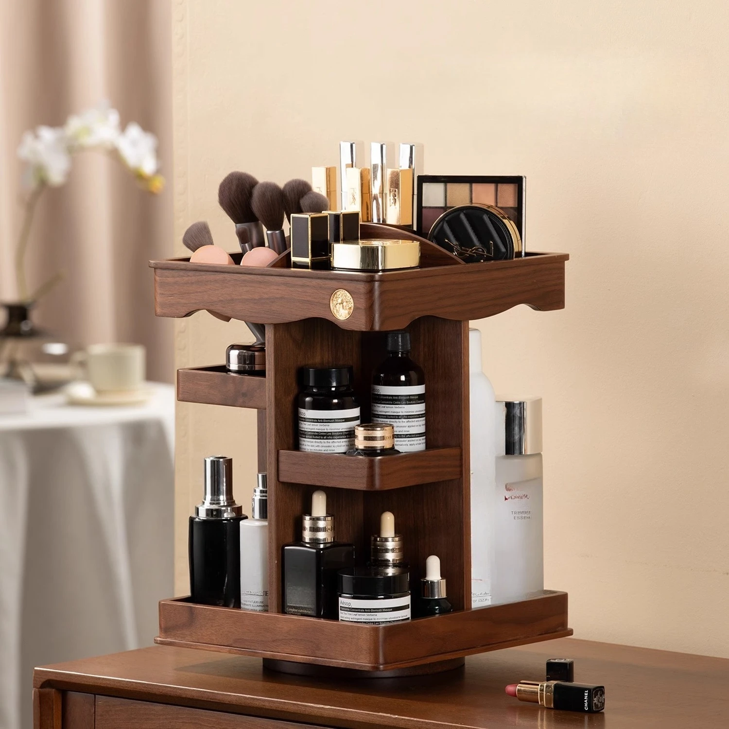 Dresser, skin care, cosmetics, storage cabinet, large-capacity solid wood shelves
Dresser, skin care, cosmetics, storage cabinet, large-capacity solid wood shelves