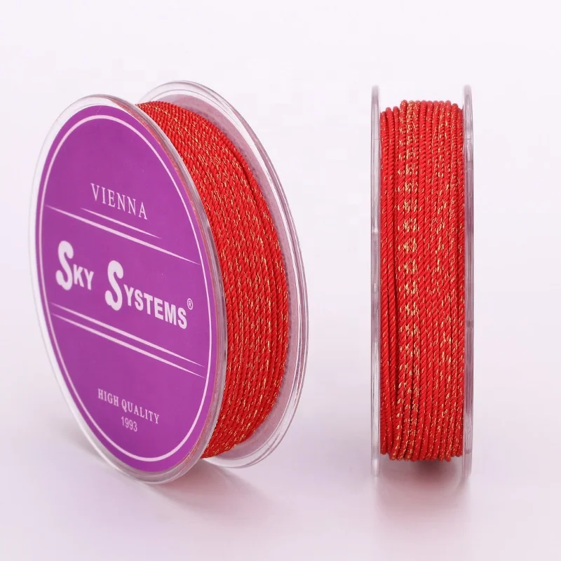 SKY ML226G 1.2mm Jewelry Cord Polyester Thread Jewelry Accessories Rope Bracelet Necklace Material Red Gold Colors
SKY ML226G 1.2mm Jewelry Cord Polyester Thread Jewelry Accessories Rope Bracelet Necklace Material Red Gold Colors