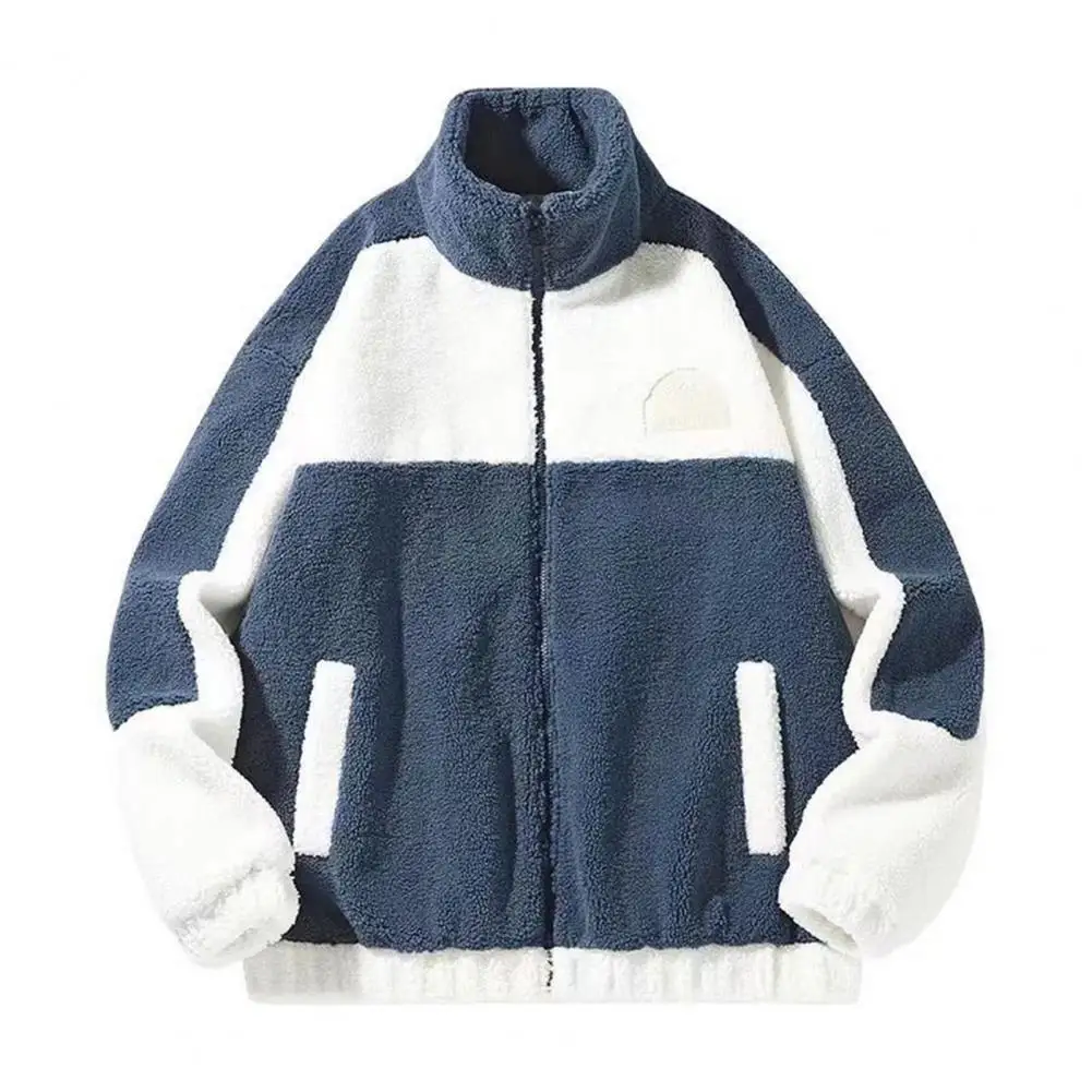 Men Hip-hop Jacket Men's Stand Collar Patchwork Color Plush Jacket Trendy Loose Coat for Autumn Winter Hip-hop Style Men Jacket
Men Hip-hop Jacket Men's Stand Collar Patchwork Color Plush Jacket Trendy Loose Coat for Autumn Winter Hip-hop Style Men Jacket