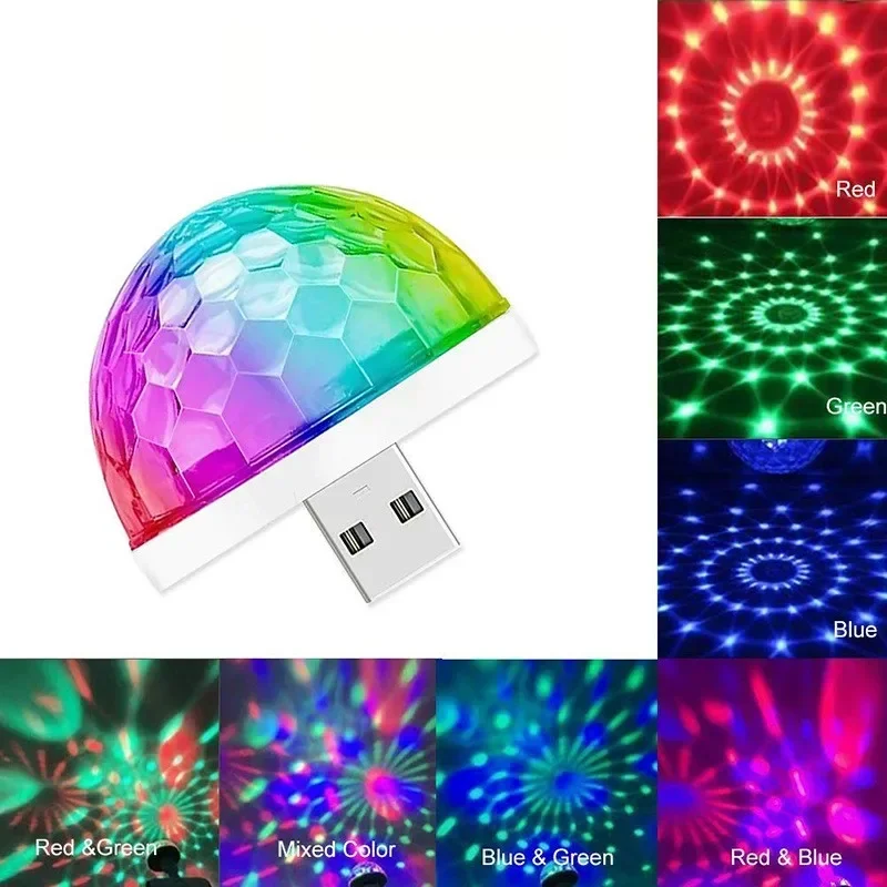 Mini USB Colorful Atmosphere Light Car Party Light Lamp Club Disco Magic Stage Effect Portable Lights Car Interior Accessories
Mini USB Colorful Atmosphere Light Car Party Light Lamp Club Disco Magic Stage Effect Portable Lights Car Interior Accessories