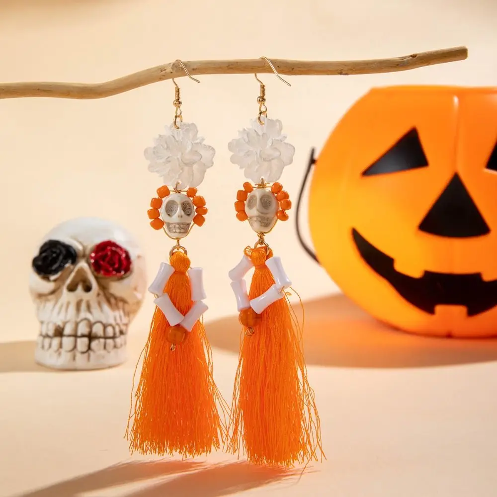 Fun Colorful Halloween Earrings Tassel Skeleton Pumpkin Earrings Cloth Rice Bead Ear Jewelry Accessories Girls Gift
Fun Colorful Halloween Earrings Tassel Skeleton Pumpkin Earrings Cloth Rice Bead Ear Jewelry Accessories Girls Gift