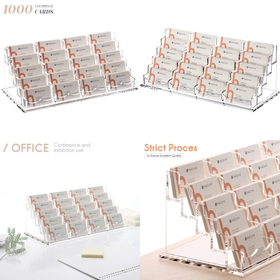 Business Card Holder for Desk Multiple Cards Display Stand Rack for Women and Men Clear Acrylic Card Organizer 20 Slot 5 Tier L
Business Card Holder for Desk Multiple Cards Display Stand Rack for Women and Men Clear Acrylic Card Organizer 20 Slot 5 Tier L