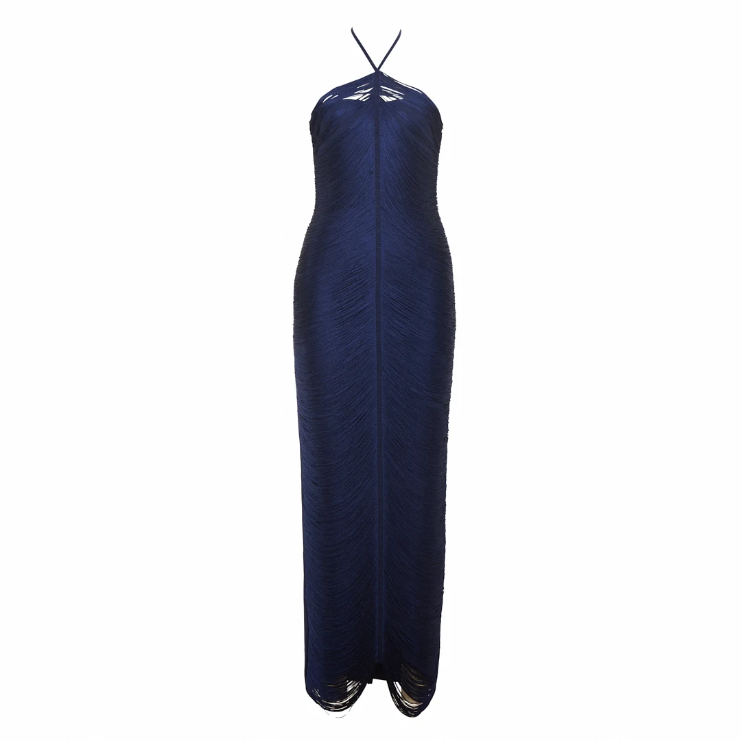 Women Designer Elegant Halter Drapped Long Bandage Dress High Street Holiday Going Out Dress Celebrity Evening Party Gowns
Women Designer Elegant Halter Drapped Long Bandage Dress High Street Holiday Going Out Dress Celebrity Evening Party Gowns
