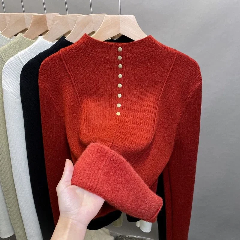 Свитер с полуводолазкой для женщин, утолщенный бархатный свитер, осень-зима, новый вязаный модный топ
Свитер с полуводолазкой для женщин, утолщенный бархатный свитер, осень-зима, новый вязаный модный топ