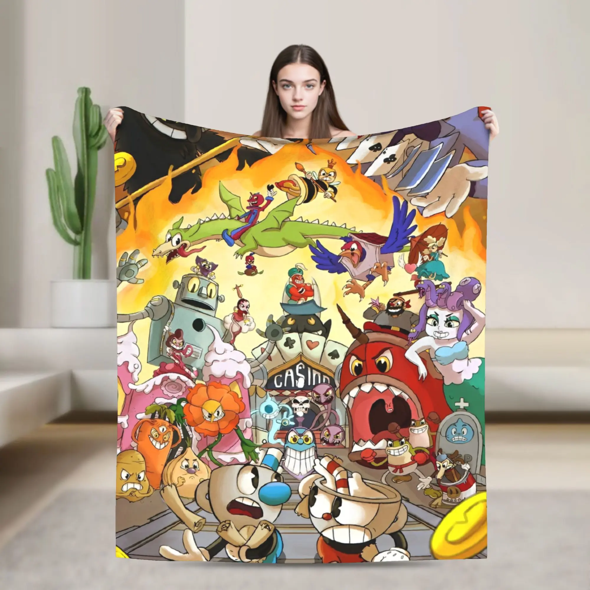 Cuphead cartoon Blanket Quality Super Warm Bedding Throws Winter Decorative Outdoor Funny Bedspread
Cuphead cartoon Blanket Quality Super Warm Bedding Throws Winter Decorative Outdoor Funny Bedspread