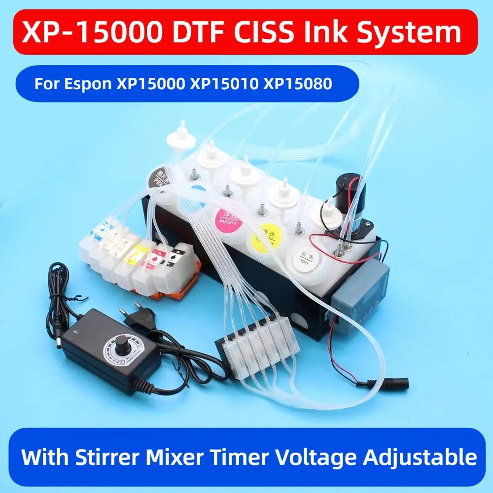 XP15000 CISS Ink Tank DTF Ink System For Epson Xp-15000 XP 15000 White Stirrer Mixer Timer Voltage Adjustable Ink Supply System
XP15000 CISS Ink Tank DTF Ink System For Epson Xp-15000 XP 15000 White Stirrer Mixer Timer Voltage Adjustable Ink Supply System