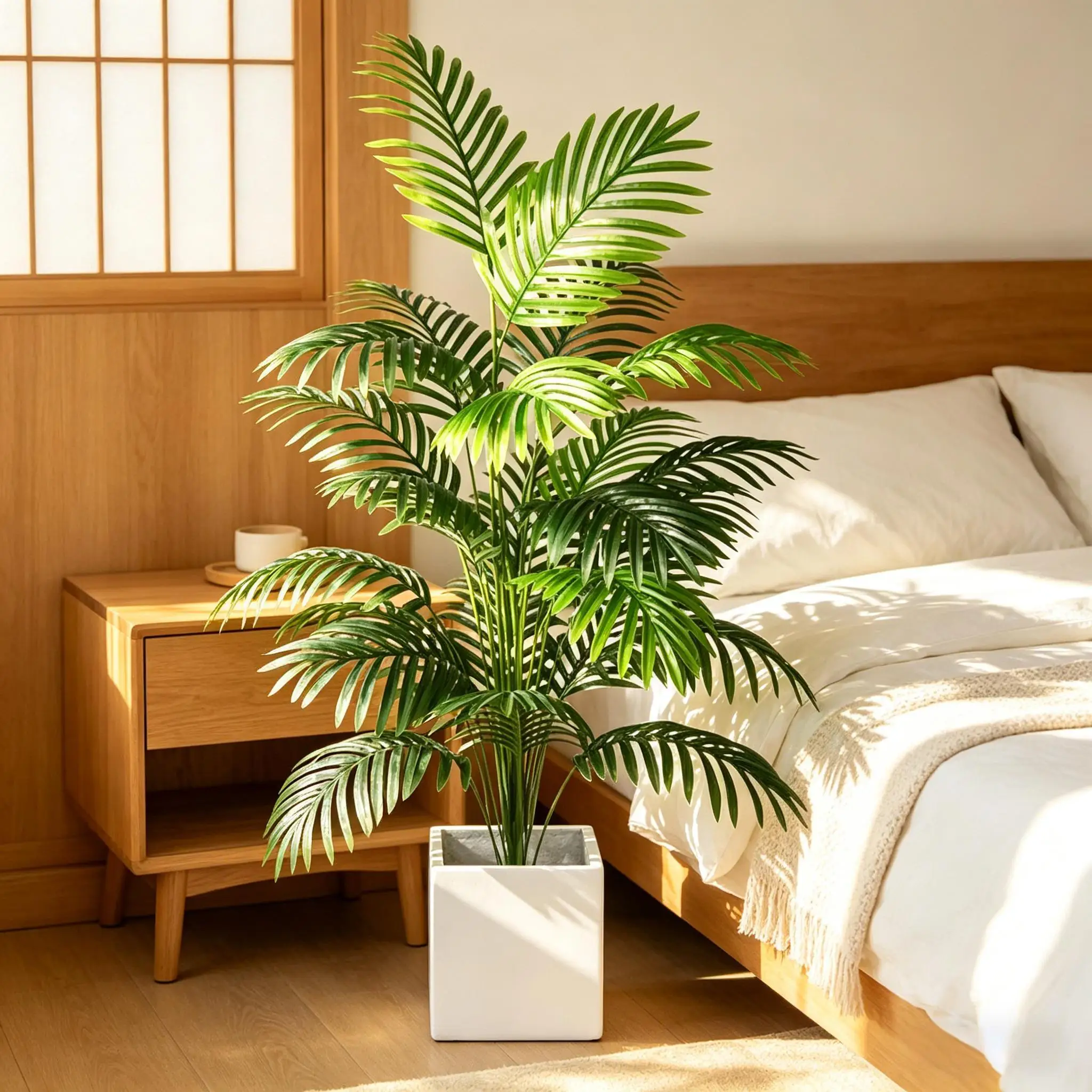 Plastic Green Fake Areca Palm Tree, Artificial Plant Bonsai in Pot for Room Home Indoor Outdoor Garden Office Party Decoration
Plastic Green Fake Areca Palm Tree, Artificial Plant Bonsai in Pot for Room Home Indoor Outdoor Garden Office Party Decoration