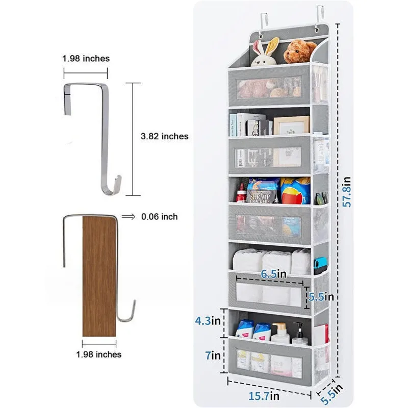 Behind Door 5 layer Hanging Organizer Bag For Sundries Items Underwear Socks Children's Toy Storage Door Frame Hanging Bag
Behind Door 5 layer Hanging Organizer Bag For Sundries Items Underwear Socks Children's Toy Storage Door Frame Hanging Bag