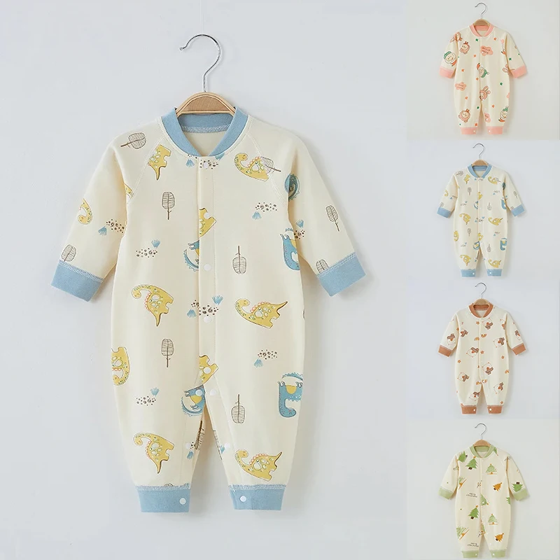 Boys And Girls Wear One-Piece Suit Four-Season Soft Pure Cotton Cartoon Patterns Multi-Color Children's Long-Sleeved Jumpsuits
Boys And Girls Wear One-Piece Suit Four-Season Soft Pure Cotton Cartoon Patterns Multi-Color Children's Long-Sleeved Jumpsuits