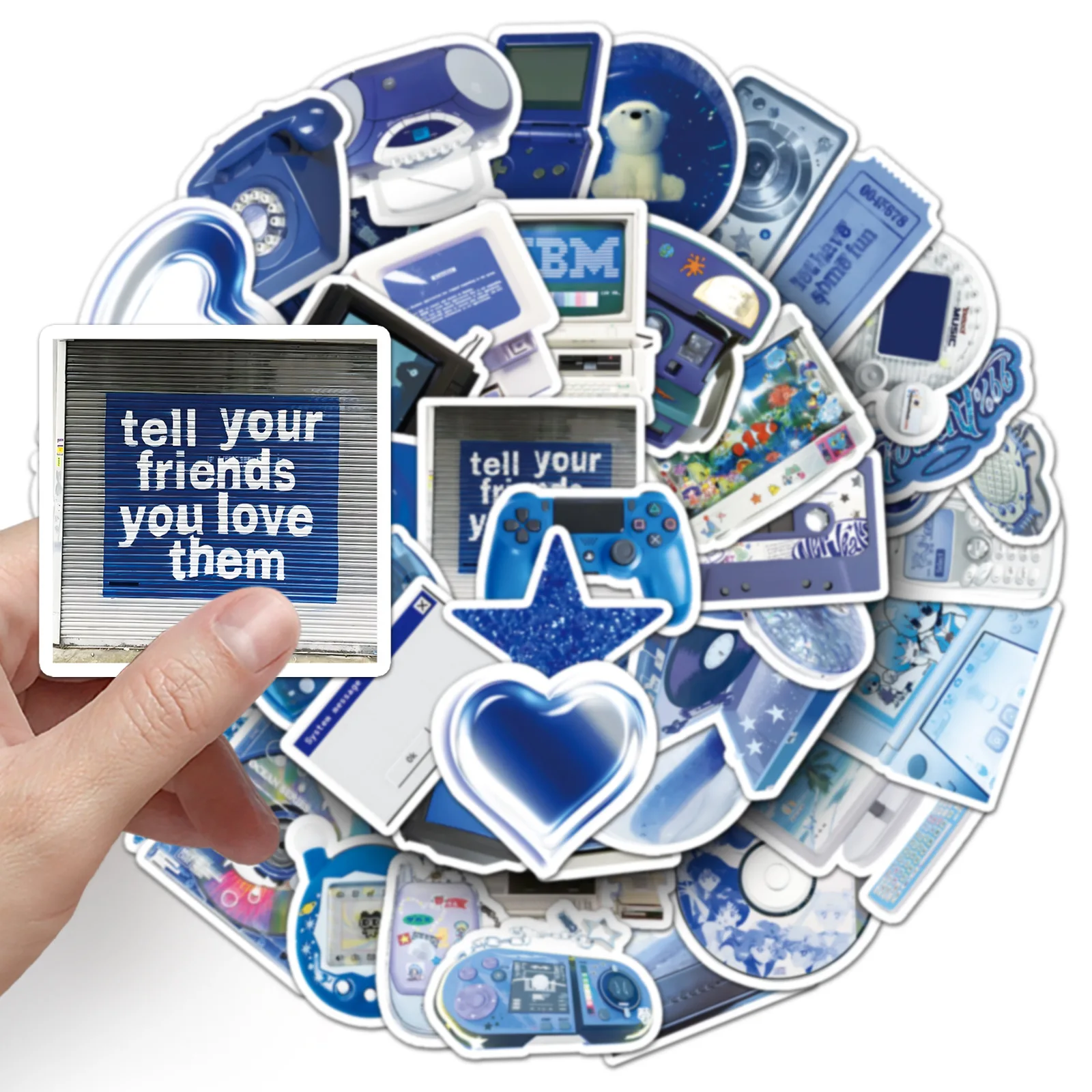 50 vintage and nostalgic Y2K digital stickers, blue themed personalized notebook DIY graffiti notebook tent stickers
50 vintage and nostalgic Y2K digital stickers, blue themed personalized notebook DIY graffiti notebook tent stickers