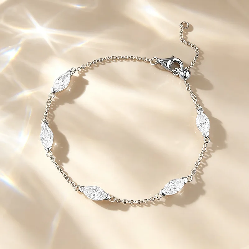 Apaison 4x8mm Lab Grown Diamonds Women's Tennis Bracelet - Wedding Engagement Anniversary 925 Sterling Silver Jewelry Gift
Apaison 4x8mm Lab Grown Diamonds Women's Tennis Bracelet - Wedding Engagement Anniversary 925 Sterling Silver Jewelry Gift